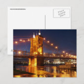 SUSPENSIE BRIDGE CINCINNATI. OHIO-Briefkaarten Briefkaart (Voorkant / Achterkant)