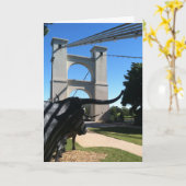 Suspensie Bridge, Waco, TX Poster Kaart (Gele Bloem)