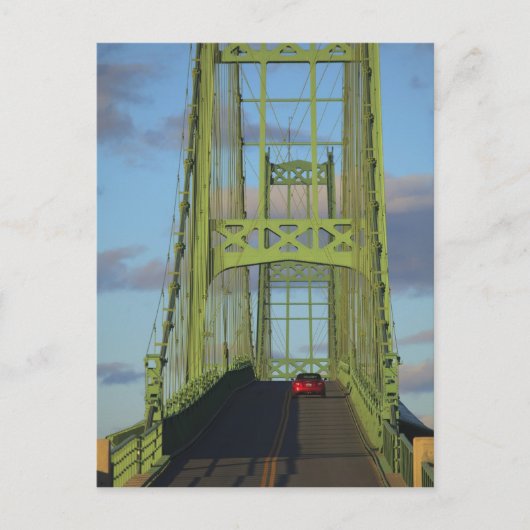 Suspensie brug op Little Deer Isle Briefkaart (Voorkant)