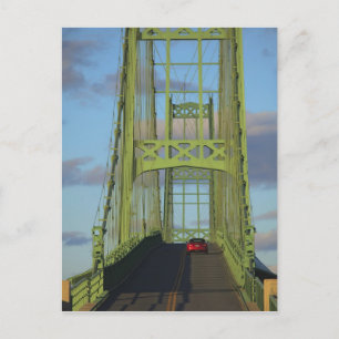 Suspensie brug op Little Deer Isle Briefkaart