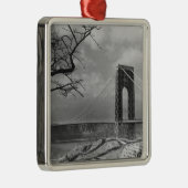 Suspensie brug uitzicht B&W Metalen Ornament (Rechts)