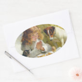 Suspensie door Charles Burton Barber Ovale Sticker (Envelop)