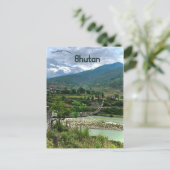 Suspensiebrug in Bhutan Briefkaart (Staand voorkant)