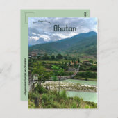 Suspensiebrug in Bhutan Briefkaart (Voorkant / Achterkant)