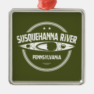 Susquehanna River, Pennsylvania Metalen Ornament