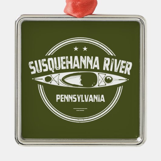 Susquehanna River, Pennsylvania Metalen Ornament (Voorkant)