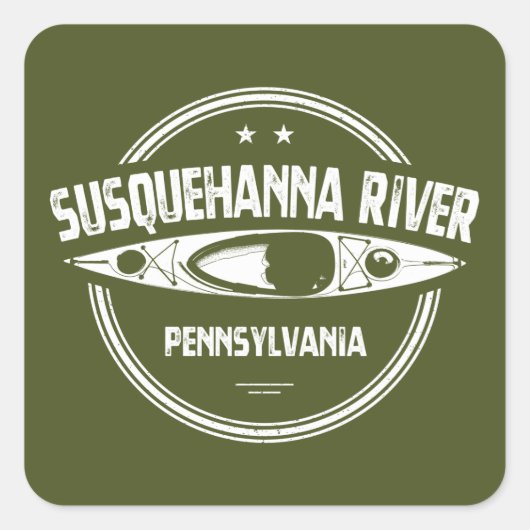 Susquehanna River, Pennsylvania Vierkante Sticker (Voorkant)