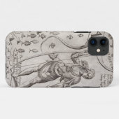 Susquehannock krijger, detail uit Map of Virginia Case-Mate iPhone Case (Achterkant (horizontaal))