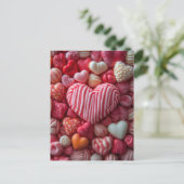 Süße bunte Herzen Valentinstag Briefkaart (Staand voorkant)