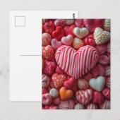 Süße bunte Herzen Valentinstag Briefkaart (Voorkant / Achterkant)