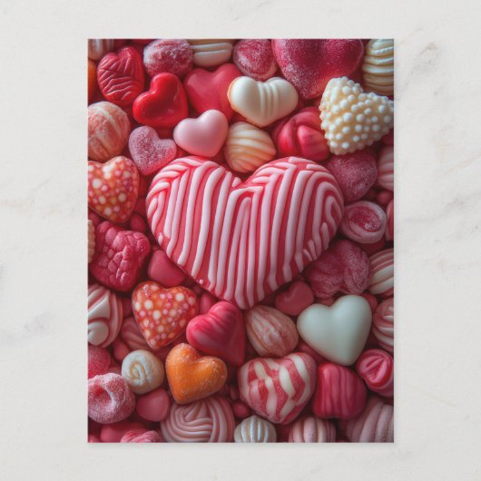 Süße bunte Herzen Valentinstag Briefkaart (Voorkant)