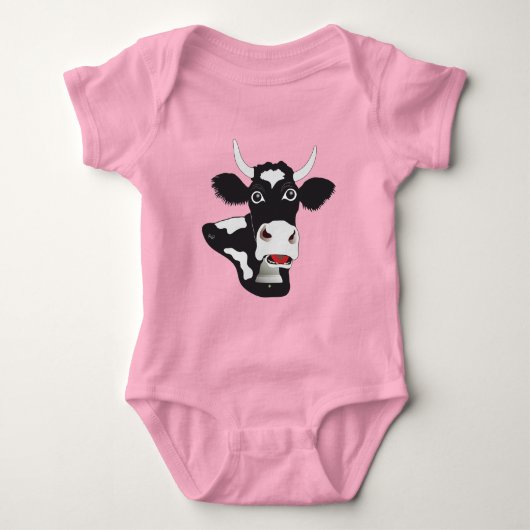 süsse freiburger Kuh Baby Body Baby Strampler Romper (Voorkant)