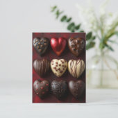 süße Herzen aus Schokolade Valentinstag Briefkaart (Staand voorkant)
