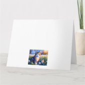 Süße Katzenkinder die auf einer Wiese sitzen Kaart (Achterkant)