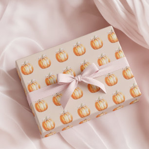 Süße kleine pompoen meisje baby shower cadeaupapier