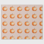 Süße kleine pompoen meisje baby shower cadeaupapier (Vlak)