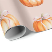 Süße kleine pompoen meisje baby shower cadeaupapier (Rol Hoek)