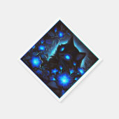 Süsse leuchtend blaue miau katze servet (Hoek)