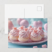 Süße Macarones mit Herzen Valentinstag Briefkaart (Voorkant / Achterkant)