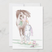 Süsse Osterkarte mit Pferd und Hase Kaart (Voorkant)