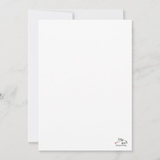 Süsse Osterkarte mit Pferd und Hase Kaart (Achterkant)