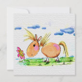 Süsse Pferdekarte, Pferde Aquarell Illustration Feestdagenkaart (Voorkant)