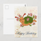 Süße Schnecke Briefkaart (Voorkant / Achterkant)