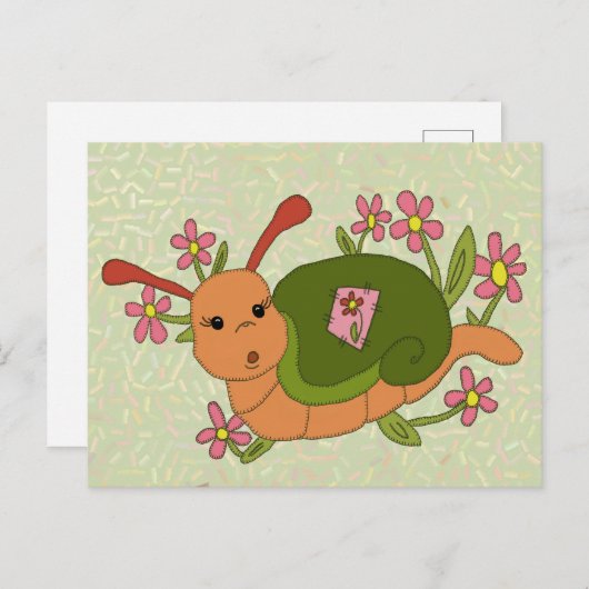 Süße Schnecke Briefkaart (Voorkant / Achterkant)