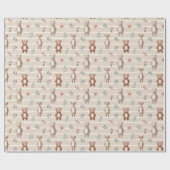 Süße Waldtiere- Reh und Bär- Aquarell Cadeaupapier (Vlak)