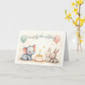 Süßer Geburtstagsgruß mit Tierfreunden Kaart (Gele Bloem)