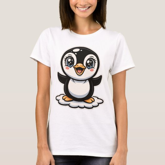 Süßer Kawaii-Babypinguin T-shirt (Voorkant)