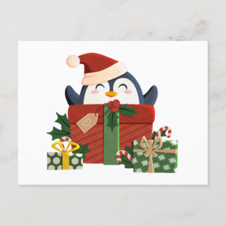 Süßer Pinguin wünscht frohe Weihnachten Briefkaart