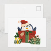 Süßer Pinguin wünscht frohe Weihnachten Briefkaart (Voorkant / Achterkant)