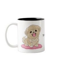 Süßer Tibetan Spaniel Hund mit Namen option