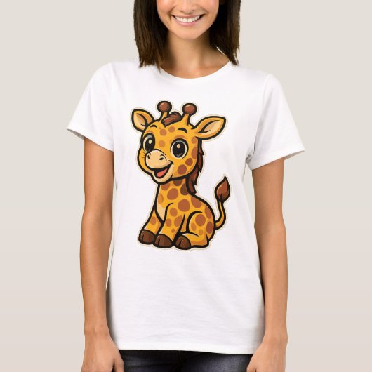 Süßes Baby-Giraffen-Design T-shirt (Voorkant)