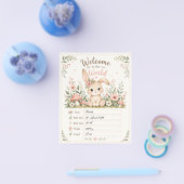 Süßes Baby Hasen Design mit Geburtsdaten Feldern Flyer (Enkel)