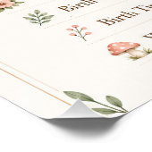 Süßes Baby Hasen Design mit Geburtsdaten Feldern Perfect Poster (Hoek)