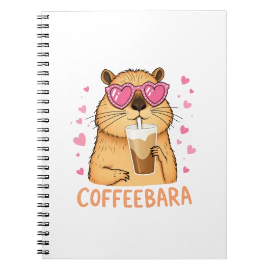 Süßes Capybara mag Kaffee Coffeebara Notitieboek (Voorkant)