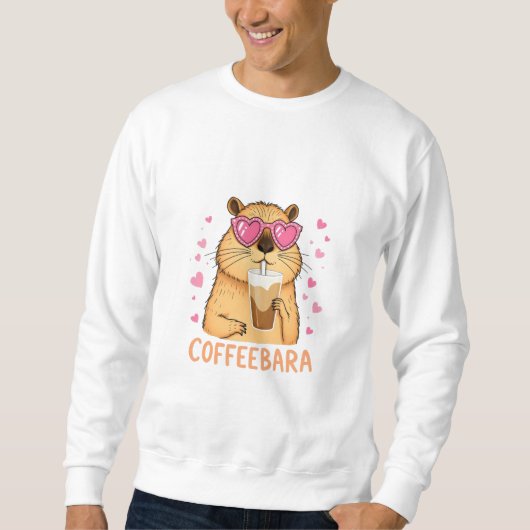 Süßes Capybara mag Kaffee Coffeebara Trui (Voorkant)