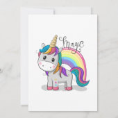Süßes Einhorn Unicorn mit großen Augen Kaart (Achterkant)