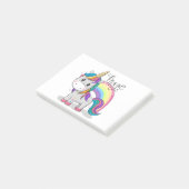 Süßes Einhorn Unicorn mit großen Augen Post-it® Notes (Schuin)