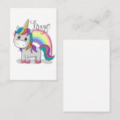 Süßes Einhorn Unicorn mit großen Augen Visitekaartje (Voorkant / Achterkant)