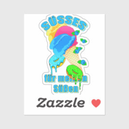 SÜSSES für meinen Süßen Eis Donut Blaubeeren Sticker