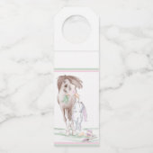 süsses Osterbild mit Pferd und Hase, Partyzubehör Flessenhanger (Voorkant)