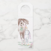 süsses Osterbild mit Pferd und Hase, Partyzubehör Flessenhanger (Achterkant)