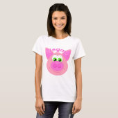 Süsses Vegan Schwein / Pig / Go Vegan T-shirt (Voorkant volledig)