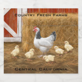 Sussex Chicken Mama Hen en Chicken Chicken Bier Etiket (Enkel label)