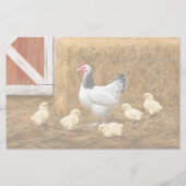 Sussex Chicken Mama Hen en Chicken Chicken Briefpapier (Achterkant)