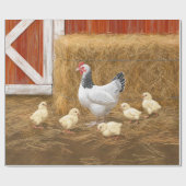 Sussex Chicken Mama Hen en Chicken Chicken Cadeaupapier (Vlak)