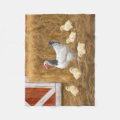 Sussex Chicken Mama Hen en Chicken Chicken Fleece Deken (Voorkant)